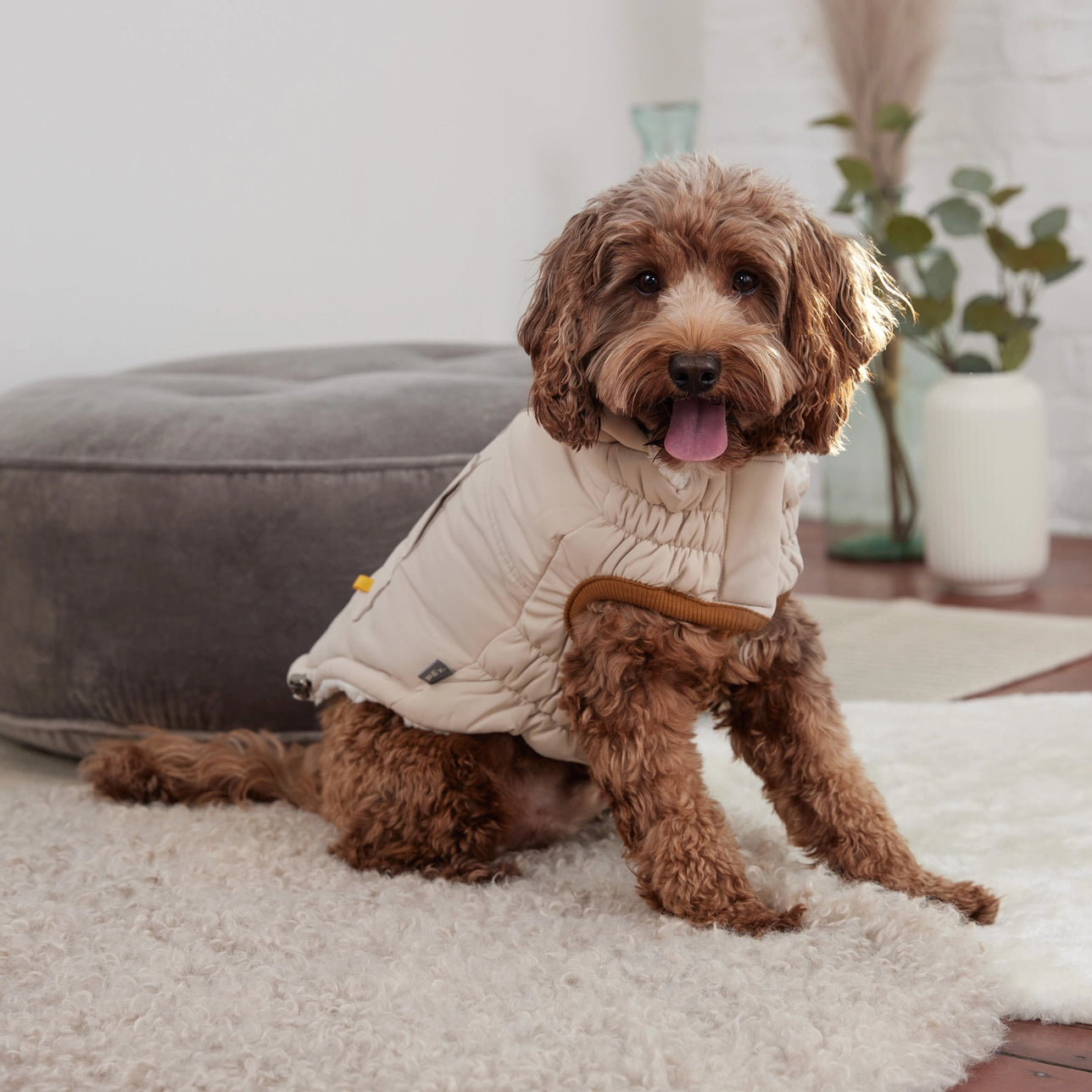 Beige Puffer Jacket