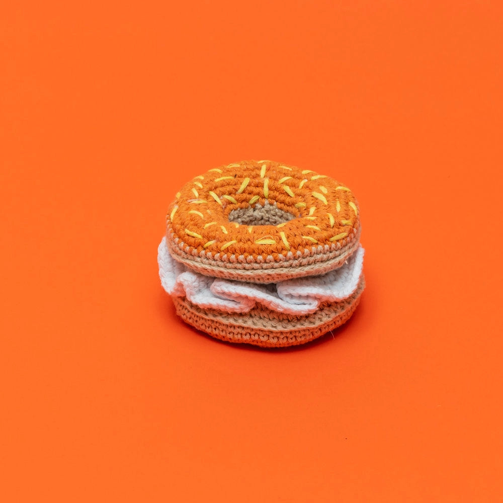 Cotton Crochet Cream Cheese Bagel