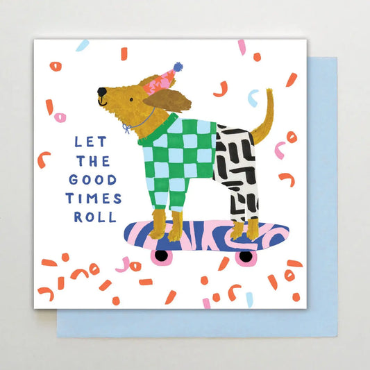 Dogs on Skateboard Card