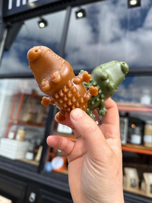 Sweet Potato & Pea Vege Crocodile or Sweet Potato & Peanut Butter
