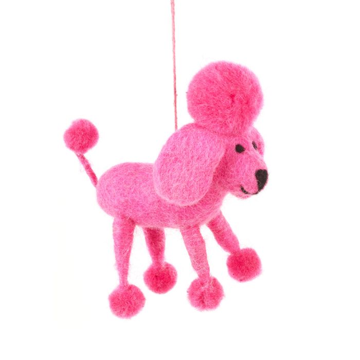 Felt Pink PoodleBauble