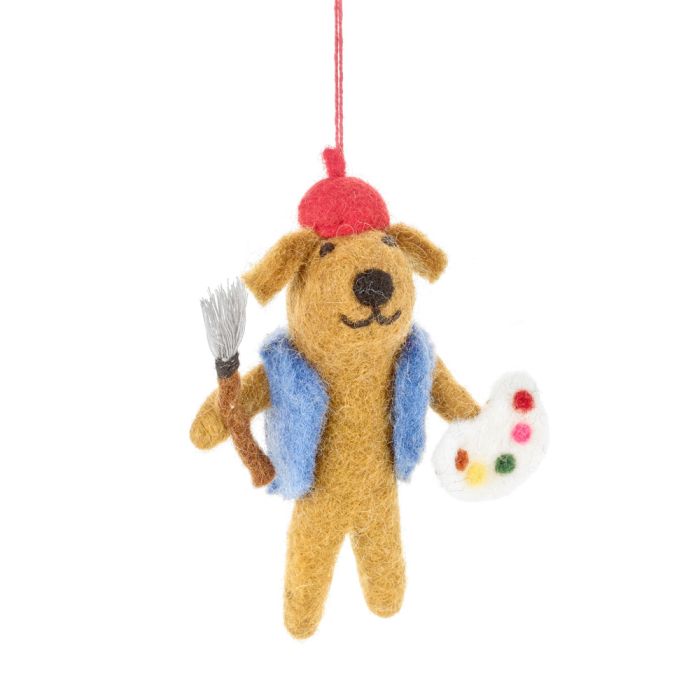 Felt Painting Pooch Bauble